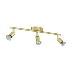 Faretto 3 luci eglo buzz-led gu10 3x2,8w ottone spazzolato - 33186