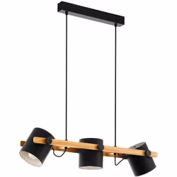 EGLO Hornwood, 3 lampadina(e), E27, IP20, Nero, Marrone, Crema