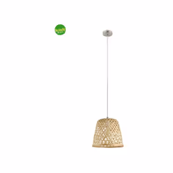 EGLO Kirkcolm, Crema, Nichel, Nichel, Legno, Legno, Rotondo, Interno
