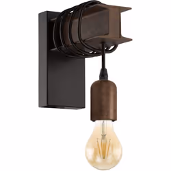 EGLO Townshend 4, Superficie, 1 lampadina(e), E27, Nero, Marrone