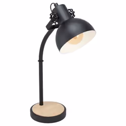 EGLO Lubenham, Nero, Marrone, Acciaio, Legno, E27, 1 lampadina(e), 220-240 V, 50 - 60 Hz