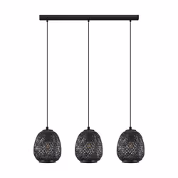 EGLO DEMBLEBY 1, Nero, Nero, Acciaio, Legno, IP20, I, 3 lampadina(e)