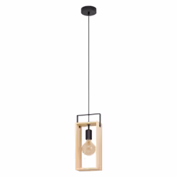 EGLO Famborough, Supporto flessibile, Nero, Legno, Nero, Legno, Acciaio, Legno, Interno, IP20