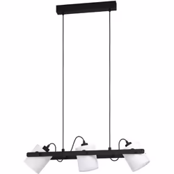 EGLO Hornwood, Nero, Bianco, Nero, Bianco, Acciaio, Legno, Tessuto, Legno, Nero, Interno
