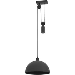 Eglo - Lampadario a Sospensione Vintage Winkworth 1 Acciaio Nero 1 Luce E27