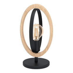 EGLO Basildon lampada da tavolo E27 40 W Nero, Marrone