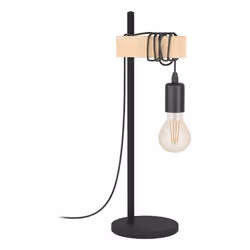 EGLO 43515, Supporto rigido, Nero, Marrone, Marrone, Acciaio, Legno, Studio, Soggiorno, Nero
