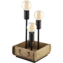 EGLO Wootton lampada da tavolo E27 40 W Nero, Marrone
