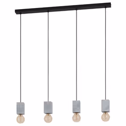 EGLO Prestwick 3, Supporto rigido, Nero, Grigio, Acciaio, Nero, Interno