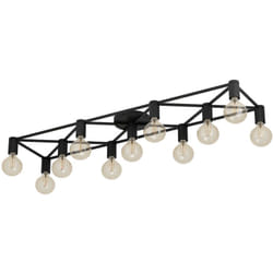 Plafoniera Vintage Speke Acciaio Nero 1 Luce E27