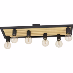 EGLO 43724, 1 lampadina(e), E27, IP20, Nero, Marrone