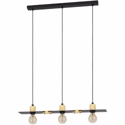EGLO 43752, 3 lampadina(e), E27, IP20, Nero, Marrone