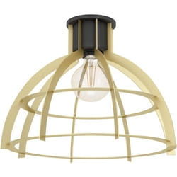Eglo - Plafoniera Vintage Stillington Acciaio Nero 1 Luce E27 Ip20
