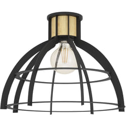 Plafoniera Vintage Stillington Acciaio Nero 1 Luce E27