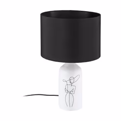 EGLO Vinoza, Nero, Bianco, Ceramica, Tessuto, IP20, II, E27, 1 lampadina(e)