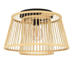 EGLO Deckenleuchte Hykeham E27 Bambus/schwarz illuminazione da soffitto 40 W