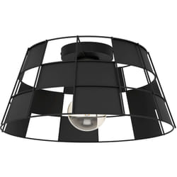 Eglo - Plafoniera Vintage Pontefract Acciaio Nero 1 Luce E27