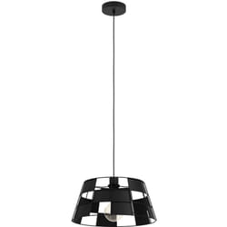 Eglo - Lampadario a Sospensione Vintage Pontefract Acciaio Nero 1 Luce E27