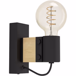 Collezione BAILRIGG ILLUMINA CON RAFFINATEZZA Applique BAILRIGG Vintage - Decò ha una struttura in Acciaio Nero.. 1 luce E27  ...