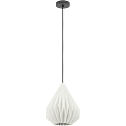 Lampadario A Sospensione Vintage Minting Piccolo Acciaio Nero Bianco 1 Luce E27
