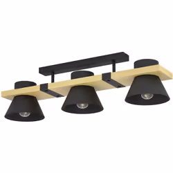 Collezione MACCLES ILLUMINA CON RAFFINATEZZA La plafoniera MACCLES Vintage - Decò ha una struttura in Acciaio Nero.. 3 luci E ...