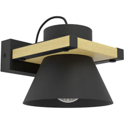 Eglo - Applique Vintage Maccles Acciaio Nero 1 Luce E27