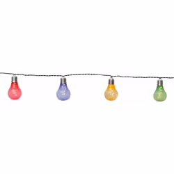 EGLO 48877, Illuminazione a sospensione da esterno, Multicolore, Argento, Plastica, Acciaio inox, Giardino, Cortile, 10 lampa ...