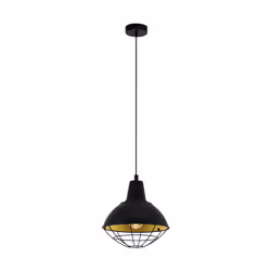 EGLO 49672, Nero, Oro, Nero, Oro, Acciaio, Rotondo, Nero, Interno