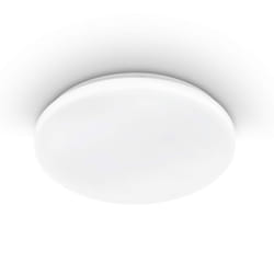 Eglo - Plafoniera Led pogliola, diametro 31 cm, lampada soggiorno, in acciaio e plastica, lampada bianca, lampada cameretta, lampada cucina, lampada