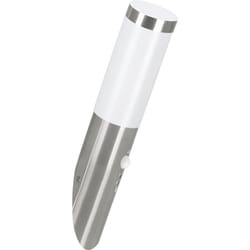 Eglo - Applique Esterno Sensore Helsinki Acciaio Argento Policarbonato Bianco Led