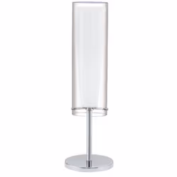 EGLO PINTO, Cromo, Trasparente, Bianco, Vetro, Acciaio, Camera da letto, Soggiorno, IP20, II, E27