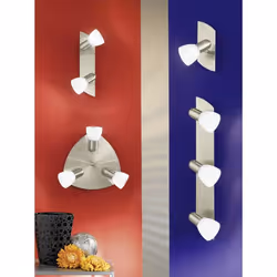 EGLO ENEA, Superficie, Rotondo, 1 lampadina(e), E14, IP20, Nichel, Bianco
