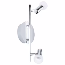 EGLO GLOSSY 1, Faretto d'illuminazione da superficie, 2 lampadina(e), LED, 9,2 W, 3000 K, Cromo, Bianco