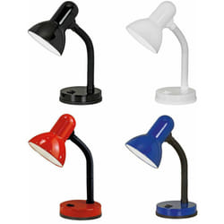 Eglo - basic lampada da scrivania in metallo nero con collo regolabile nero 1X40W E27 9228