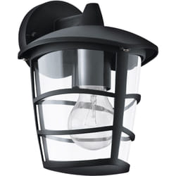 Eglo - Applique Esterno Moderna Aloria Alluminio Nero Policarbonato Bianco 1 Luce E27