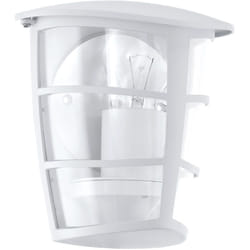 Eglo - Applique Esterno Moderna Aloria Alluminio Bianco Policarbonato 1 Luce E27
