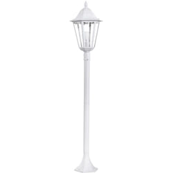 Eglo - Lampione Esterno Classico Navedo Alluminio Bianco 1 Luce E27