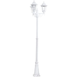 Lampione Esterno Classico Navedo Alluminio Bianco 3 Luci E27