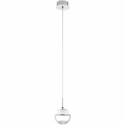 EGLO Montefio 1, Supporto flessibile, Cromo, Trasparente, Bianco, Trasparente, Bianco, Vetro, Acciaio, Interno, IP20