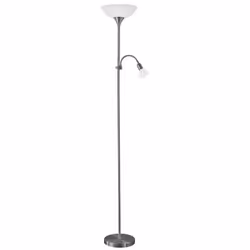 EGLO UP 2, Nichel, Bianco, Vetro, Plastica, Acciaio, IP20, E14, 1 lampadina(e), AC