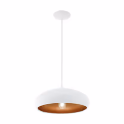 EGLO Mogano 1, Supporto flessibile, Rame, Bianco, Rame, Bianco, Acciaio, Interno, IP20