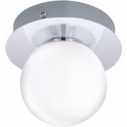 EGLO Mosiano, LED, Lampadina/e non sostituibile/i, 3000 K, 340 lm, IP44, Cromo, Bianco