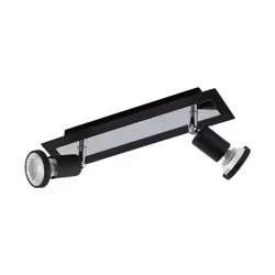 EGLO Sarria, Lampadina/e non sostituibile/i, 10 W, 3000 K, 400 lm, 220-240 V, Nero, Cromo