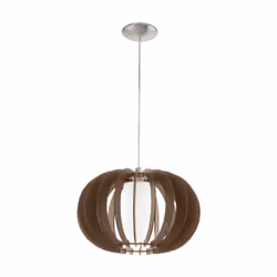 EGLO Stellato 3, Supporto flessibile, Marrone, Acciaio satinato, Bianco, Marrone, Bianco, Acciaio, Vetro, Legno, Interno