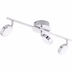 EGLO SALTO Barra da parete/plafone 4W LED in Acciaio, Cromo/Plastica, Satinato, 3 lampadina(e), LED, 3000 K, 640 lm, IP20, Cr ...