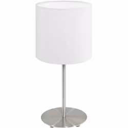 EGLO Pasteri, Nichel, Bianco, Tessuto, Acciaio, Camera da letto, Soggiorno, IP20, II, ENEC
