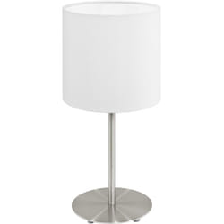 EGLO Pasteri lampada da tavolo E14 Nichel, Bianco