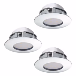 EGLO Pineda, Faretto da incasso, Lampadina/e non sostituibile/i, 6 W, 3000 K, 500 lm, Cromo