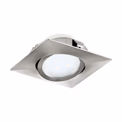 EGLO Pineda, Faretto da incasso, Lampadina/e non sostituibile/i, LED, 6 W, 3000 K, Nichel