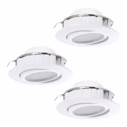EGLO Pineda, Faretto da incasso, Lampadina/e non sostituibile/i, 6 W, 3000 K, 500 lm, Bianco